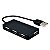 HUB USB 2.0 4 Portas Preto Slim KP-T109 KNUP - Imagem 1
