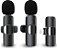 Microfones de Lapela Sem Fio Preto c/1 Receptor MT-2218 Tomate - Imagem 1