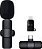 Microfones de Lapela Duplo Tipo C Sem Fio Preto c/1 Receptor + Adaptador Lightning MT-2217 Tomate - Imagem 2