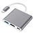 Adaptador HUB Multifunção 3 em 1 USB Type C, HDMI e USB 3.0 MTC-7106 Tomate - Imagem 2