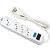 Filtro de Linha 4 Tomadas Cabo 1,5m Branco C/Fusível Switch On/Off SL7604 Knup - Imagem 1