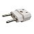 Adaptador de Tomada Universal 10A para 20A e 20A para 10A Bivolt 2P+T Padrão Brasileiro Branco - Imagem 1