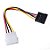 Cabo de Força Adaptador 4 Pinos Molex para SATA 15cm - Genérico para HD/SSD - Imagem 1