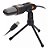 Microfone Condensador de Mesa Knup KP-916 com Conexão USB e Tripé Ajustável Cancelamento de Ruído - Imagem 4