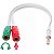 Cabo Adaptador P3 Macho para 2x P2 Fêmea Fone e Microfone Headset Splitter Y Branco - Imagem 2