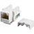Conector Keystone RJ45 Fêmea LINK+ LKKC6BC Cat.6 Branco Homologado Anatel - Imagem 1