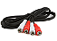 Cabo de Áudio RCA Macho para RCA Macho 1.8 Metros Preto - Imagem 2