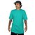 Camiseta básica  UNISSEX  Verde Menta  fio 30.1 penteado reforço na gola - 190 G -  Modelagem Streetwear - Gola canelada 2x1 . - Imagem 4