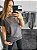 Camiseta oversized algodão cinza - Imagem 2