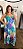 Vestido longo em viscolinho c babado floral fundo cru - Imagem 2