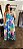 Vestido longo em viscolinho c babado floral fundo cru - Imagem 3