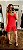 Vestido curto c/Regulador em  Viscolinho Vermelho c Babado - Imagem 1