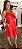 Vestido curto camadas c alça regulavel vermelho - Imagem 2