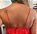 Vestido curto camadas c alça regulavel vermelho - Imagem 3