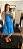 Vestido curto em camadas c bolso e alça regulavel azul - Imagem 2