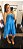 Vestido curto em camadas c bolso e alça regulavel azul - Imagem 1