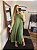 Vestido regata viscolycra c bolsos e fendas verde - Imagem 1