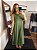 Vestido regata viscolycra c bolsos e fendas verde - Imagem 3