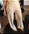 Calça pantalona moletinho de viscose na cor creme - Imagem 1
