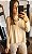 Blusa manga longa em moletinho creme - Imagem 1