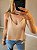 Blusa alça no tecido viscolinho nude - Imagem 1