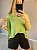 Blusa ampla verde claro tecido podrinha - Imagem 4