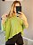 Blusa ampla verde claro tecido podrinha - Imagem 2