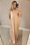 Vestido longo transversal no viscolinho nude - Imagem 4
