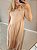 Vestido longo transversal no viscolinho nude - Imagem 7