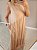 Vestido longo transversal no viscolinho nude - Imagem 5