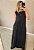Vestido longo transversal no viscolinho preto - Imagem 3