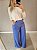 Calça pantalona de viscose c elastano azul - Imagem 3