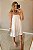 Vestido curto no viscolinho off white c alça regul - Imagem 3