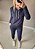Calça jogger moletinho azul mari c ilhoes e cordão - Imagem 3