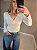 Blusa transpassada manga longa viscol off white - Imagem 1