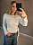 Blusa transpassada manga longa viscol off white - Imagem 3