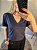 Camiseta em algodão Dani c/ bolso na cor azul - Imagem 1