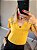 Camiseta em algodão Dani c/ bolso na cor amarelo - Imagem 2