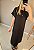 Vestido camisetão no moletinho midi na cor preto - Imagem 5