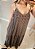 Vestido longo camadas alça amarração floral preto - Imagem 4