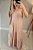 Vestido longo camadas alça amarração floral laranj - Imagem 4