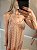 Vestido longo camadas alça amarração floral laranj - Imagem 5