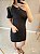 Vestido retro no linho com bolsos na cor preto - Imagem 6
