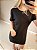 Vestido retro no linho com bolsos na cor preto - Imagem 2