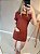 Vestido retro no linho com bolsos na cor terra - Imagem 4