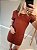 Vestido retro no linho com bolsos na cor terra - Imagem 3