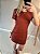Vestido retro no linho com bolsos na cor terra - Imagem 1