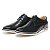 Sapato Casual Derby cor Preto Couro Legitimo, Ref: 1112 - Imagem 3
