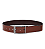 Cinto Masculino Dupla Face, Fivela Giratoria Couro Legitimo, Cor Preto e Caramelo, Ref: A010 - Imagem 1