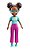 Boneca Polly Pocket Básica Shani Blusa Verde Sol - Imagem 1